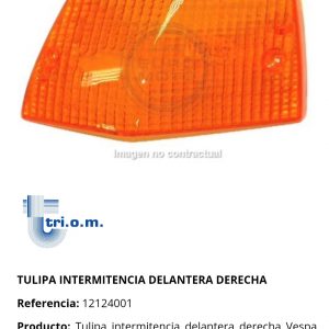 Tulipa de intermitencia delantera derecha Vespa